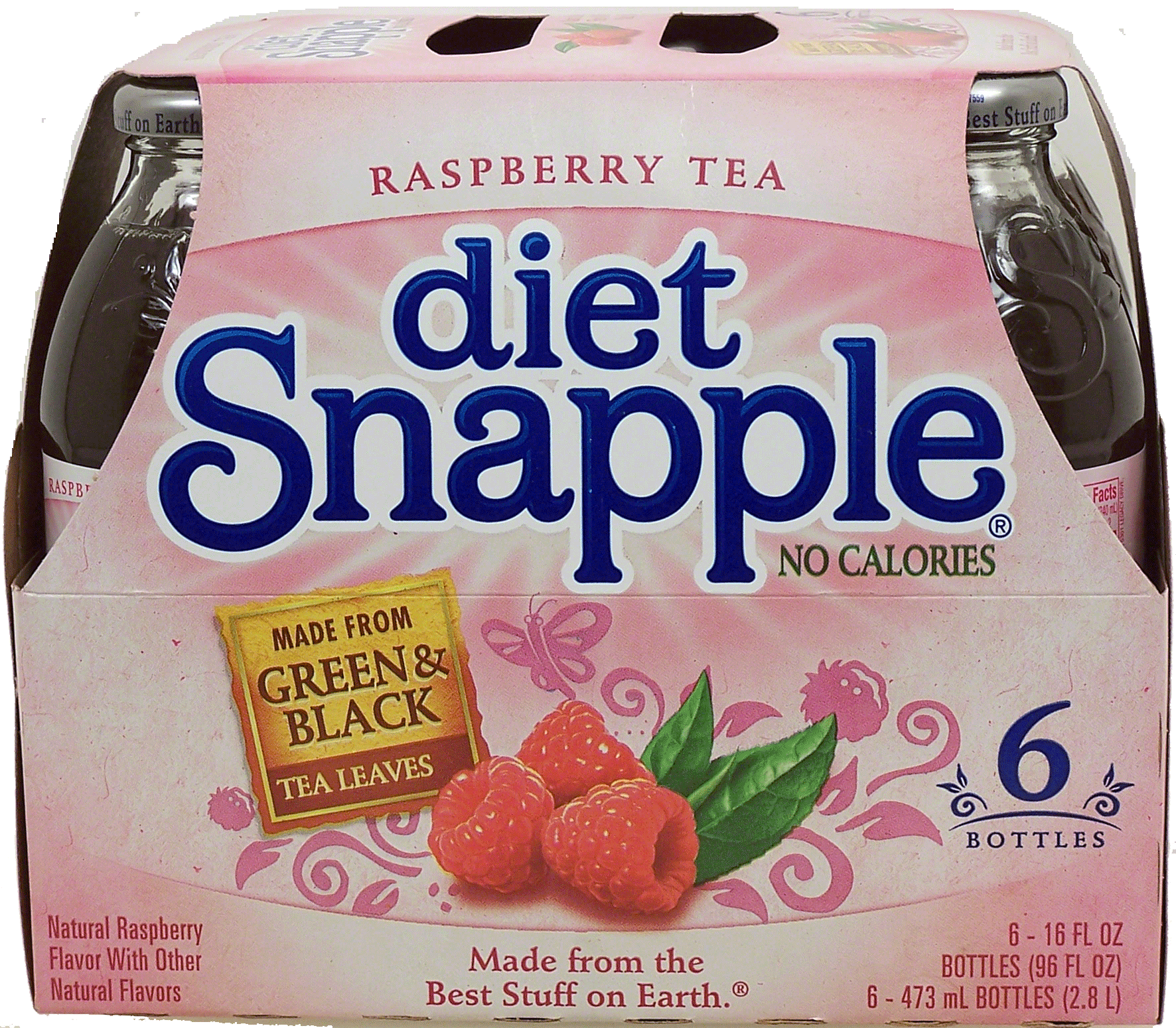 Snapple  diet raspberry tea made from green & black tea leaves, 16-fl. oz. Full-Size Picture